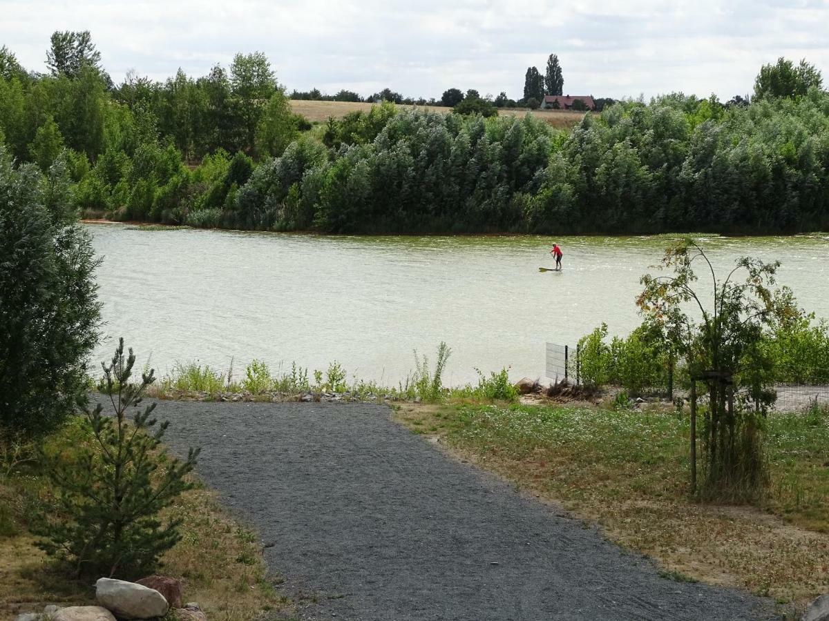 Feriendomizil am Störmthaler See, Lagovida, Leipziger Neuseenland, Großpösna, Sauna mit Seeblick Exterior foto