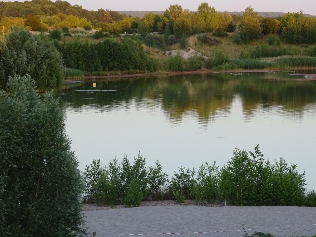 Feriendomizil am Störmthaler See, Lagovida, Leipziger Neuseenland, Großpösna, Sauna mit Seeblick Exterior foto