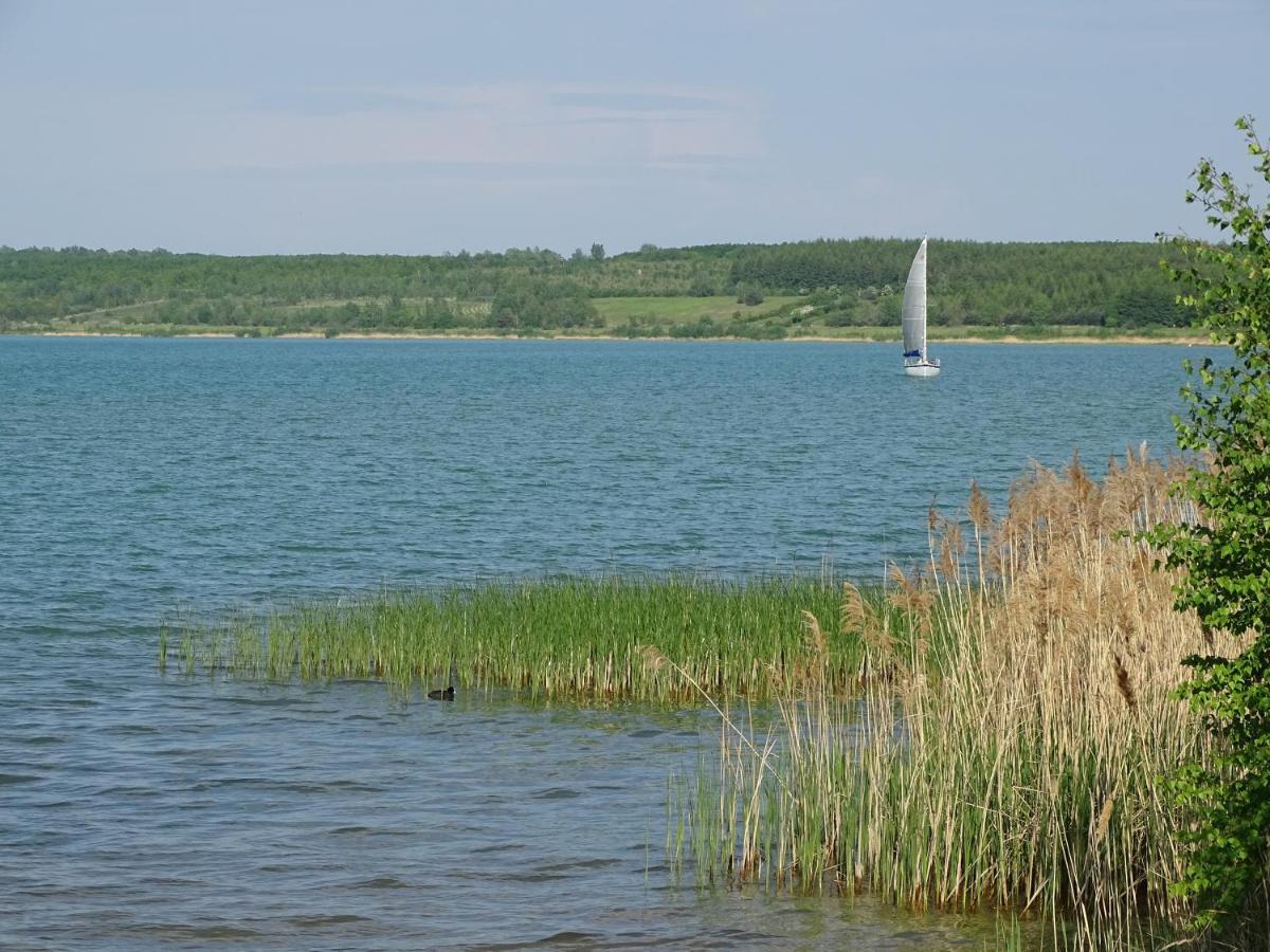 Feriendomizil am Störmthaler See, Lagovida, Leipziger Neuseenland, Großpösna, Sauna mit Seeblick Exterior foto